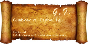 Gumbrecht Izabella névjegykártya
